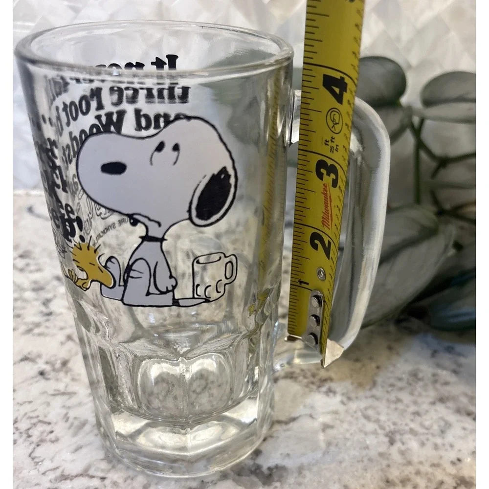 VTG 1965‎ Peanuts SNOOPY + WOODSTOCK Root Beer Mug - United Feature Syndicate